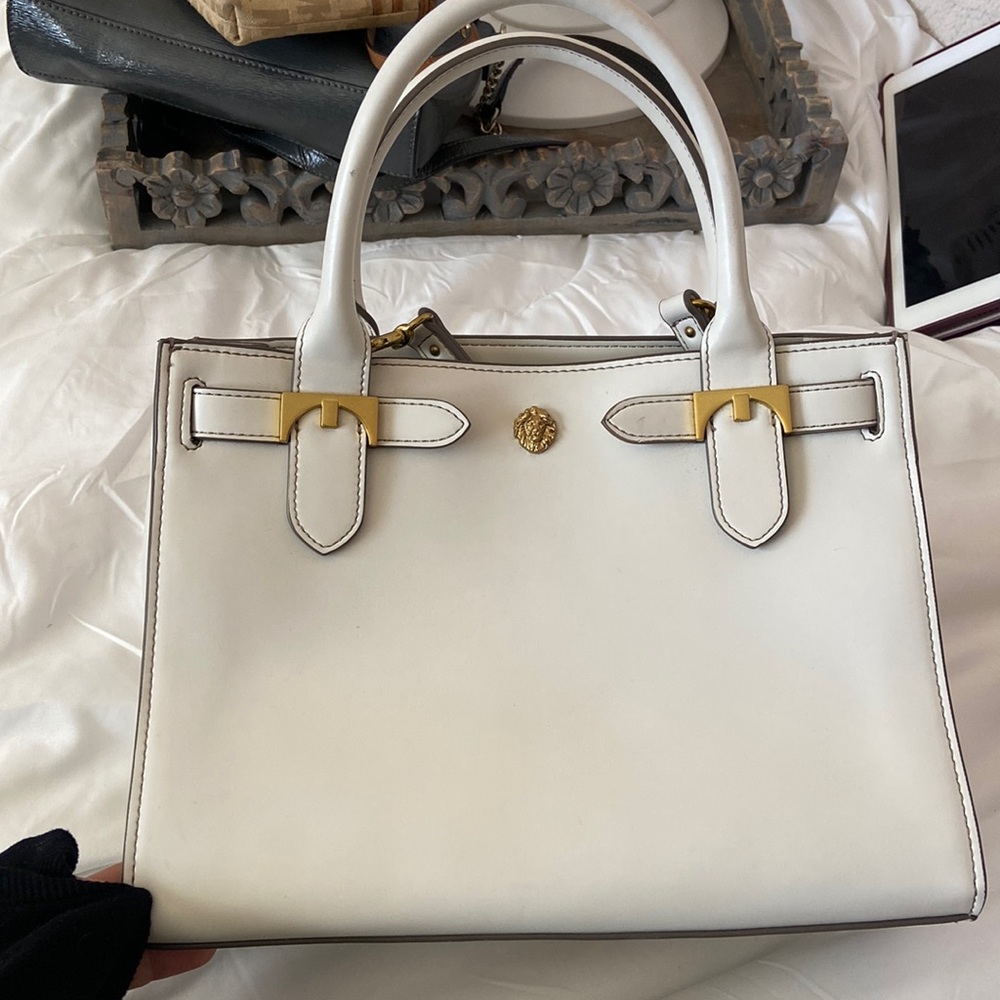 Beautiful Cream Anne Klein Purse with Shoulder Strap